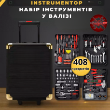 Набір інструментів у чорній валізі - INSTRUMENTOP 408 предметів ORIGINAL